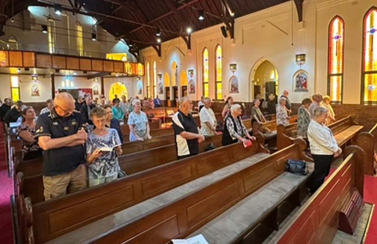 St Agnes’ parishioners mourn the death of Pope Francis at Port Macquarie Mass