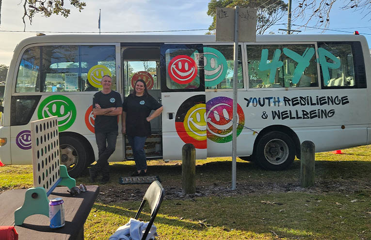 4YP ‘Smiley Bus’ rolls into town with Youth Support on board