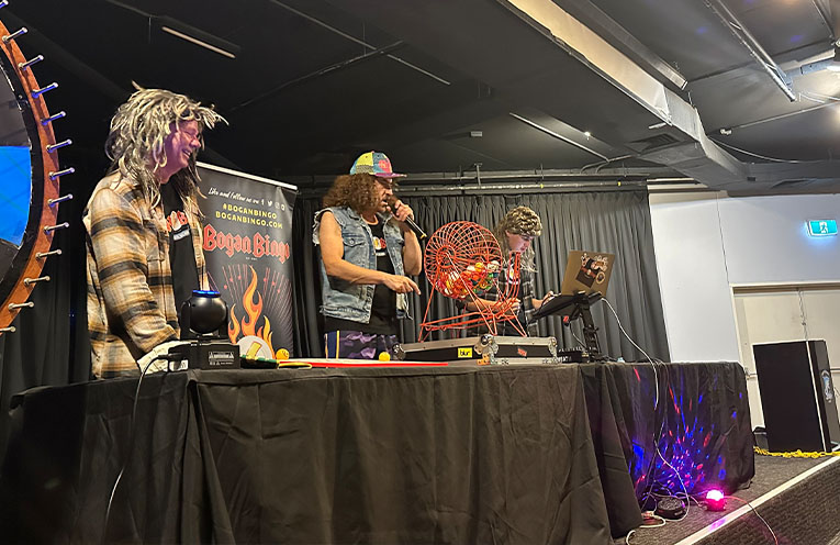 Bogan Bingo DJs delivering for the Port Macquarie Sharks.