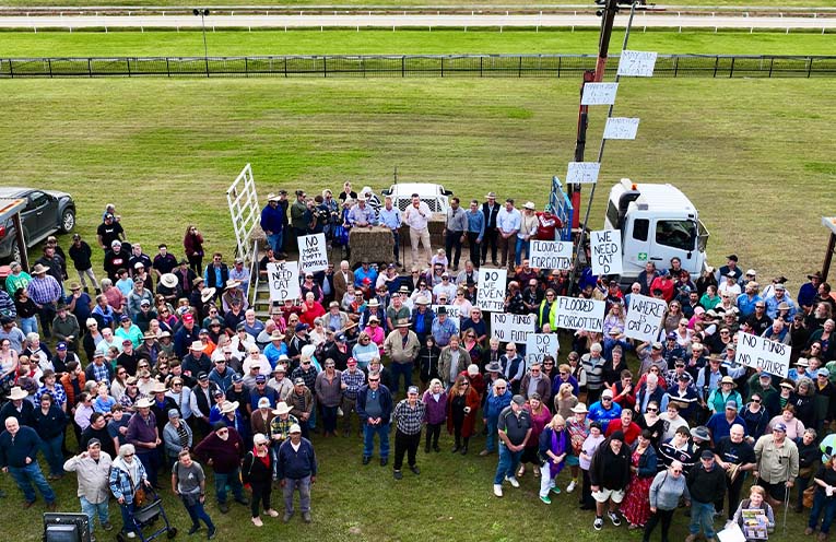 ‘We won’t be forgotten’: Kempsey rally calls out flood recovery delays