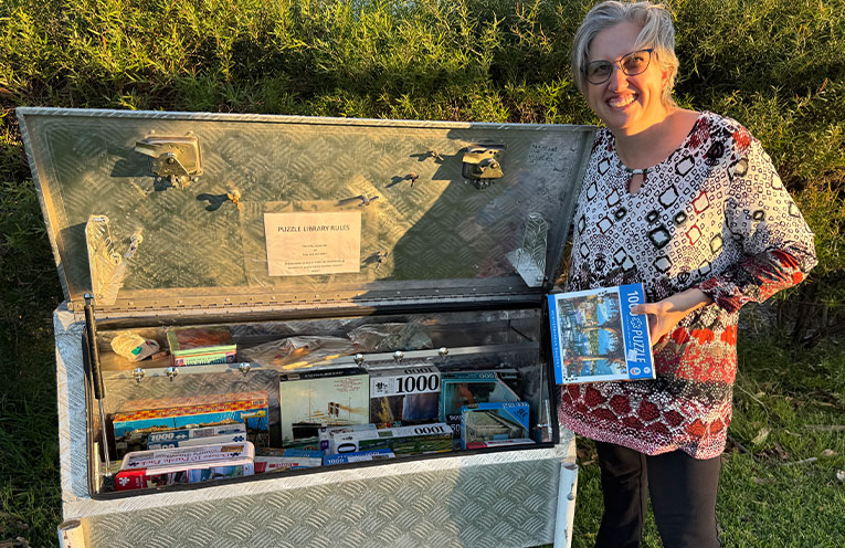 Rosalind Glew has opened Port Macquarie’s first Puzzle Library