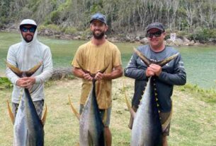Mud crabs in the creek, yellowfin success offshore