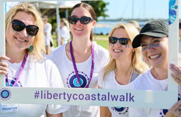 Wear white and join the Liberty Coastal Walk Against Domestic and Family Violence