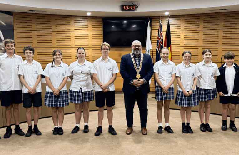 Students take part in mock council meeting