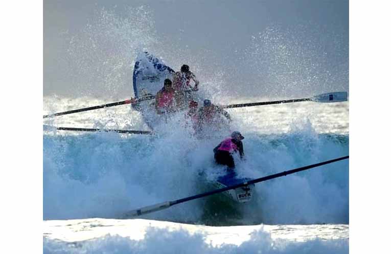 The thrills and spills of surf boat action from a previous series. Photos: Darryl Bullock, WBHSLSC.