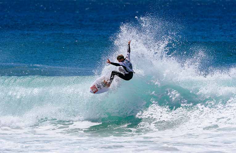 Harry Stephens in the final. Photo: Andrew Shields Surfing Australia.
