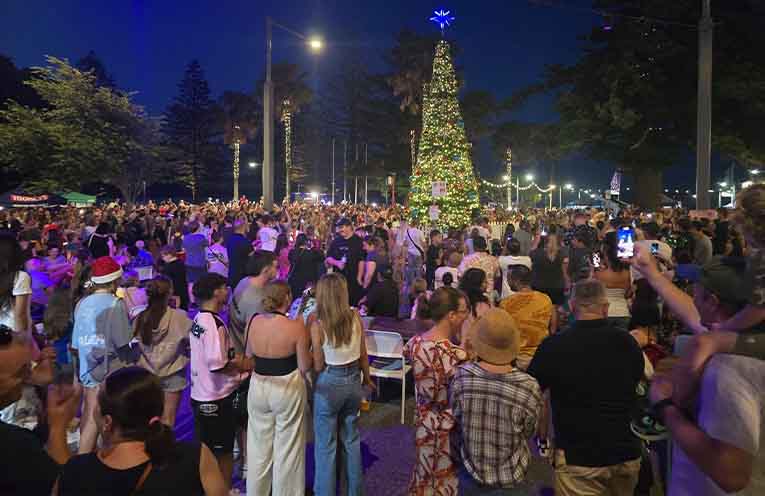 The highlight of the evening was the lighting of the Christmas Tree. Photo: BNCC Security Services, Facebook.