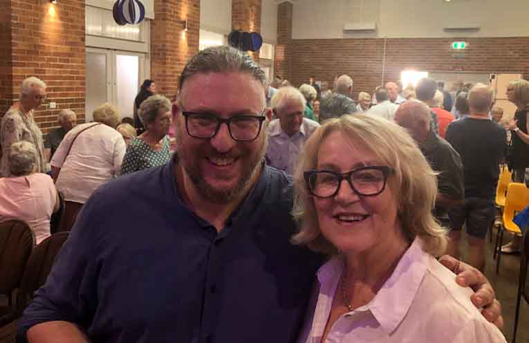 Craig M. Wood and Christine Wells were farewelled at the Macleay Proms. Photo: Pauline Cain.