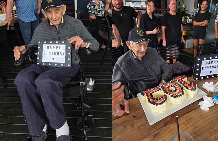 Port Macquarie war veteran Alfred Roy Boyle celebrates his 102nd birthday