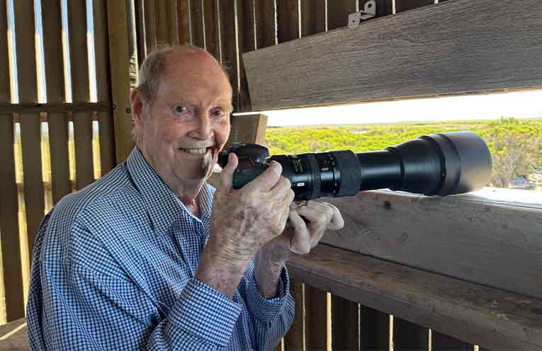 David Slack-Smith and his camera were Lighthouse Beach regulars. Photo: supplied by the family.