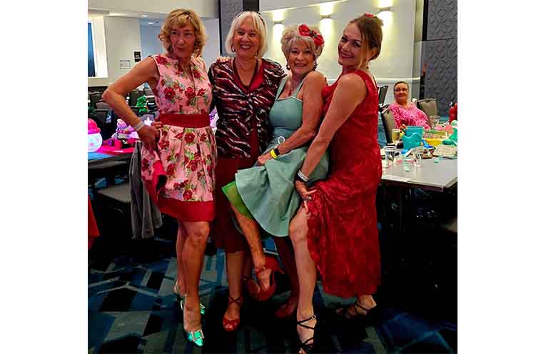 Ann Cox, Neroli Reid, Chrissy Hopkins and Nurelle O'Toole. Photo: Toni Walls.