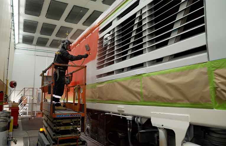 The XPT trains have been painted to reflect their history.