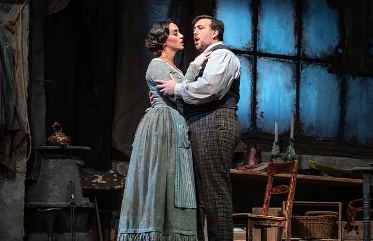 Rudolfo, played by English tenor Freddie De Tommaso, and Mimi, played by Armenian soprano Juliana Grigoryan. Photo: supplied.
