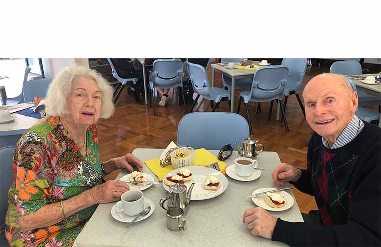 Virginia and Alan are long-time locals and regular visitors to the CWA tearooms.