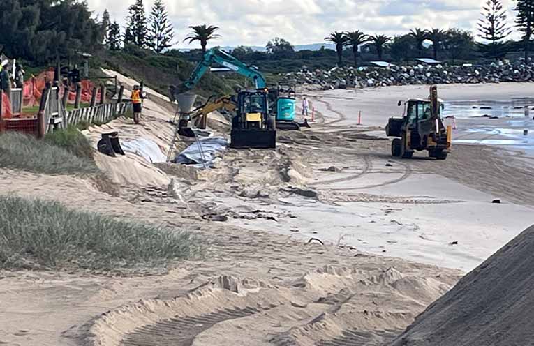 Port Macquarie’s Town Beach suffers in winter surf