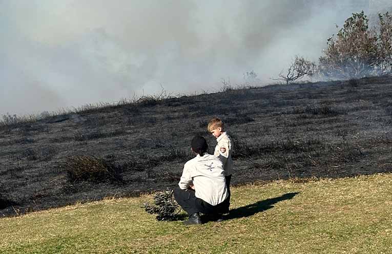 Cultural burn demonstration at Scotts Head Reserve first of its kind