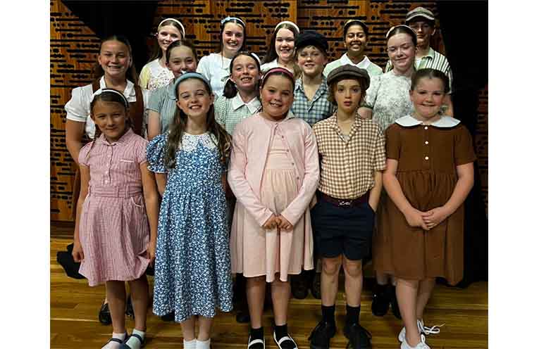The children’s chorus for ‘Don Giovanni’ backstage at The Glasshouse.