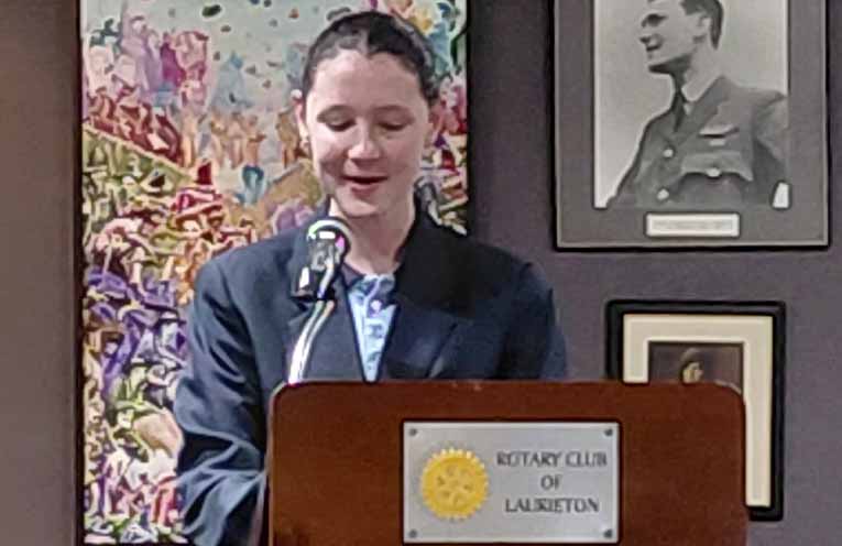 Hannah Partlett wins public speaking competition at Laurieton