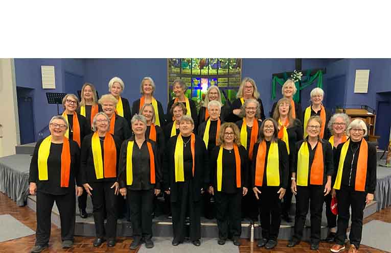Kwyre - a community acapella choir that loves to sing soprano and alto. Photo: Supplied.