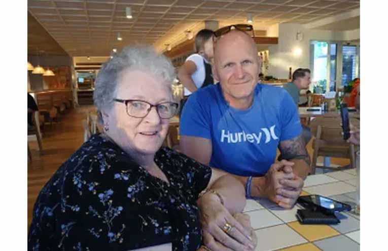 Brett Boots with his beloved mother. Photo: Instagram.