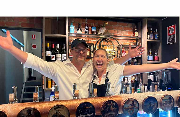 New owners of Black Duck Brewery, Tim and Mel Ludlow.
