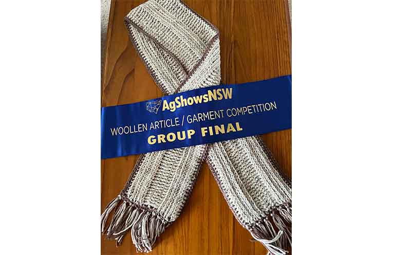 The scarf designed and made by Kendall’s Debra Parker. Photo: Supplied.
