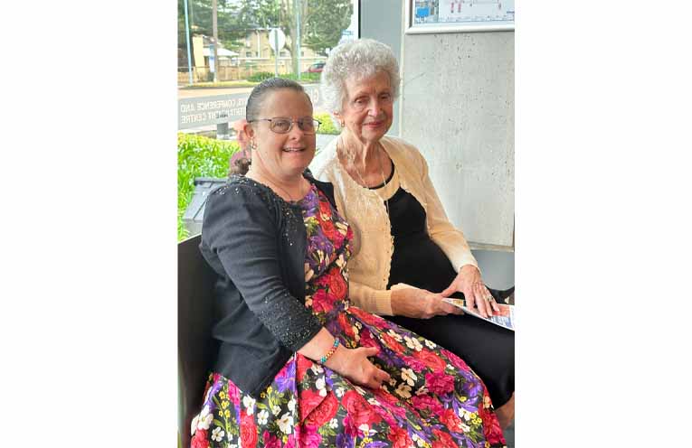 Clarissa Hawkins, left, and carer Carole Hawkins.